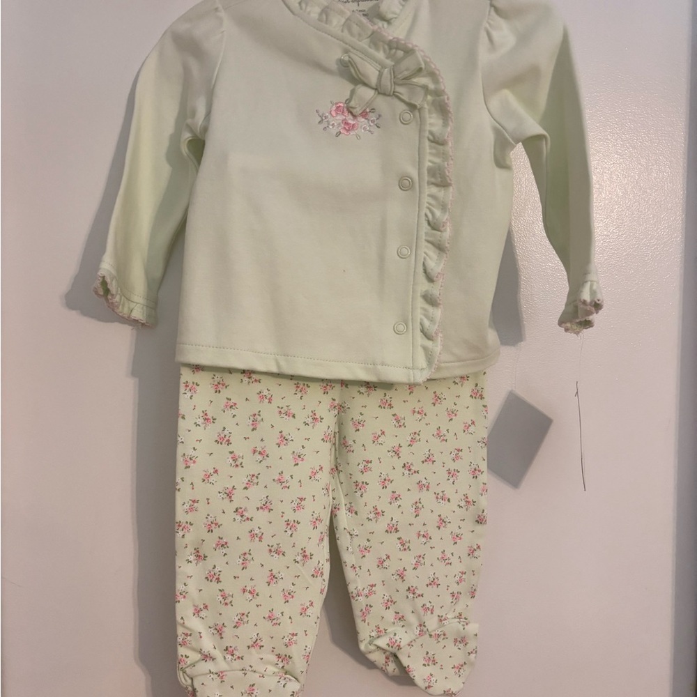 First Impressions Mint Floral 2 pice Set